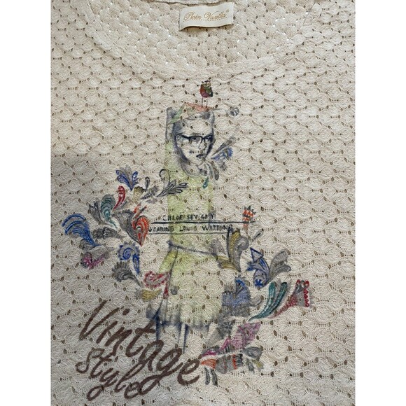 Plain Vanilla Tops - Plain Vanilla Women's Tops Shirt S Short Sleeve Summer Tee See Through One Size